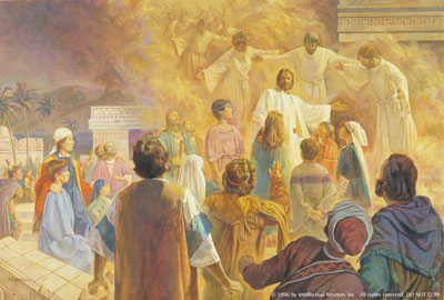 Jesus Blesses the Nephite Children by Robert T. Barrett. Image via lds.org