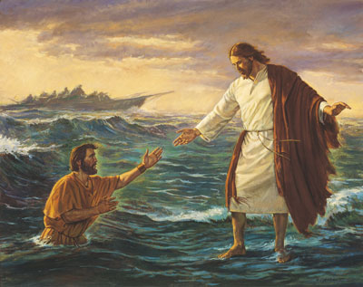 Christ Walking on the Water by Robert T. Barrett.