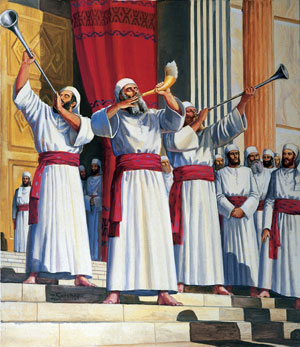 Ancient Israelite priests used music as part of temple worship. Artist unknown.