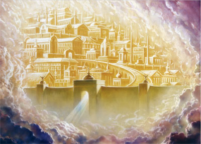Image of the new or heavenly Jerusalem. Artist Unknown.