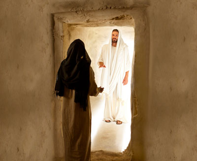 The Resurrection of Jesus Christ broke the bands of death for all mankind. Image via lds.org