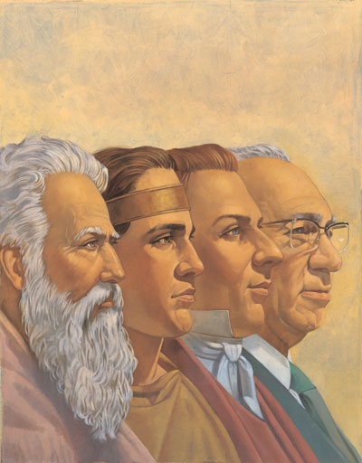 Four Prophets by Robert T. Barrett. Image via lds.org