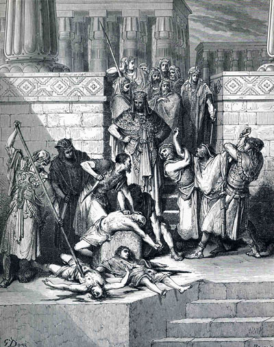 Slaughter of the Sons of Zedekiah by Gustave Dore.