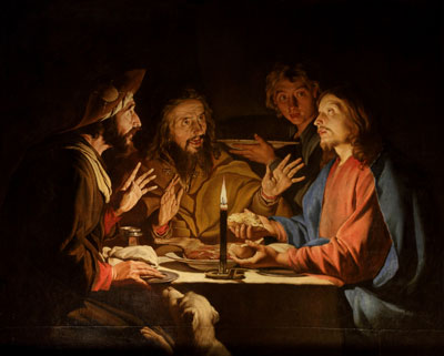 Supper at Emmaus by Matthias Stom. Image via Wikimedia Commons.
