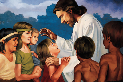 Christ Blessing the Nephite Children by Ted Henniger