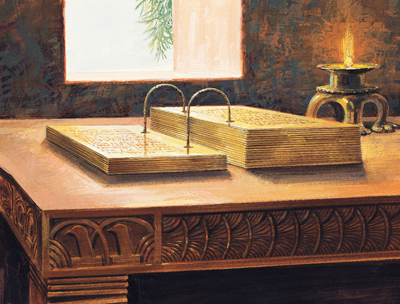 Painting of the gold plates by Jerry Thompson