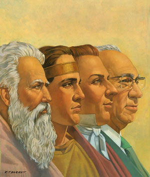 Painting of prophets by Robert T. Barrett