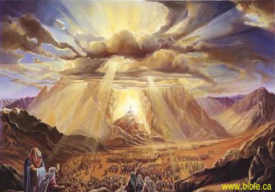 Mount Sinai and the camp of Israel. Image via bible.ca