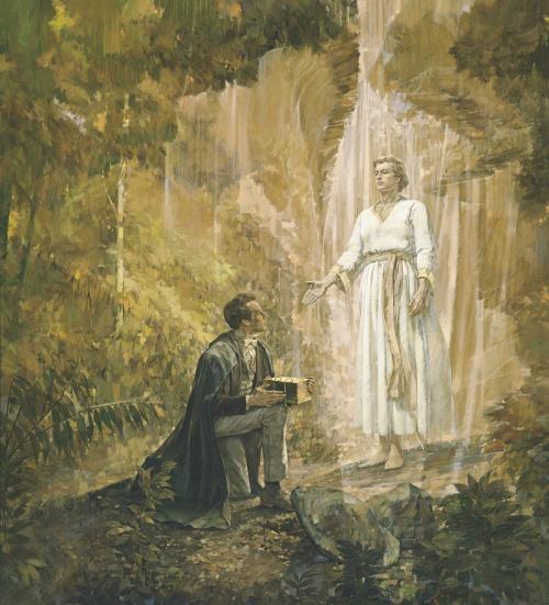"Joseph Smith Receives the Gold Plates" by Kenneth Riley