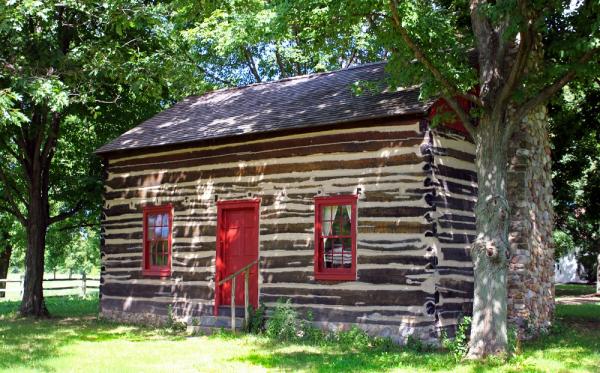 A view of the Peter Whitmer cabin in Fayette, New York. Image via LDS Media Library