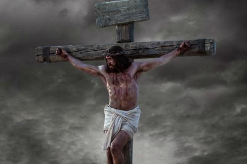The crucifixion of Jesus Christ. Image via lds.org