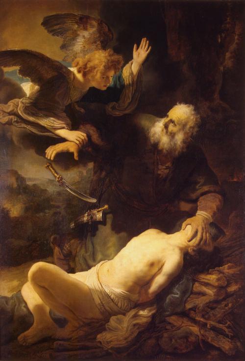 Abraham’s Sacrifice by Rembrandt via Wikicommons