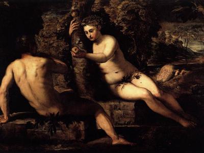 The Temptation of Adam by Jacopo Tintoretto via Wikimedia Commons