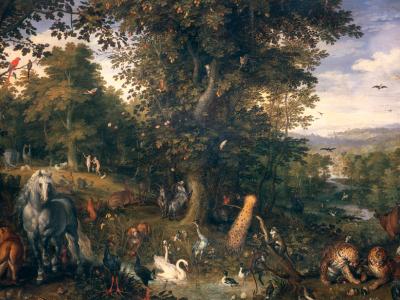 The Garden of Eden with the Fall of Man by Jan Brueghel the Edler. Image via Wikimedia Commons