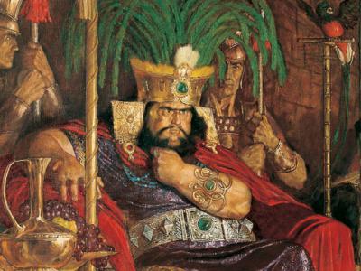 Detail of Abinadi Appearing Before King Noah by Arnold Friberg. Image via lds.org