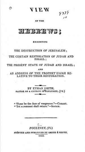 The title page of Ethan Smith's View of the Hebrews.