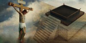 Image featuring The Crucifixion by Harry Anderson and illustration by 2dmolier via Adobe Stock