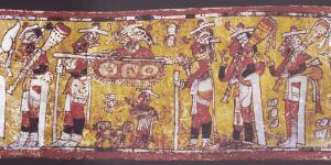 Mayan Art depicting a royal entry. Image via the Maya Vase database