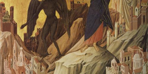 The Temptation of Christ on the Mountain by Duccio di Buoninsegna