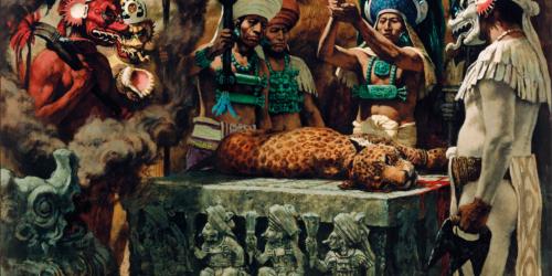"Mayan Sacrifice" Artwork by Thomas Hall