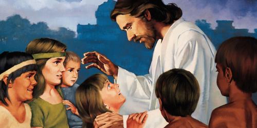 Christ Blessing the Nephite Children by Ted Henninger
